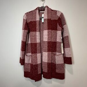 Evolution by Cyrus Miley Two‎ Pocket Coatigan stich fix comfort Plaid SP fall